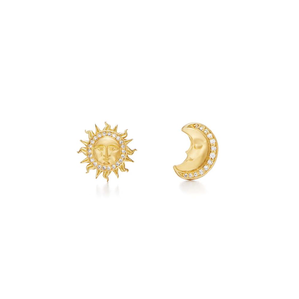 Temple St. Clair 18k Yellow Gold Sole Luna Earrings